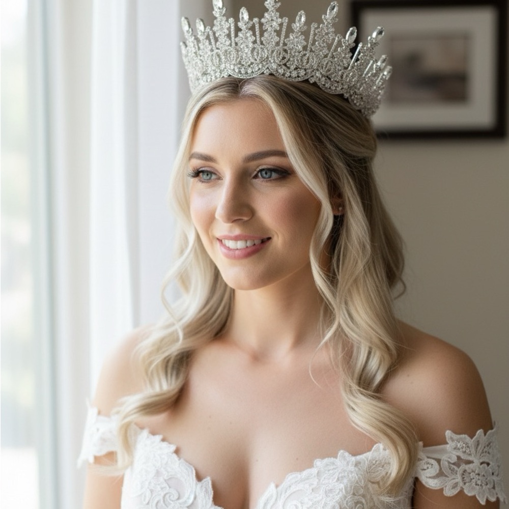 Elegant wedding bride crown